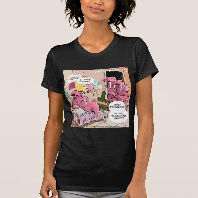 T-shirt Morse Walrus Parents Inquiets Drôle (Devant)