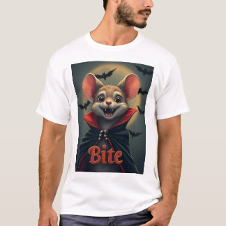 T-shirt Morsure – Souris Vampire TinyFur Halloween Tee