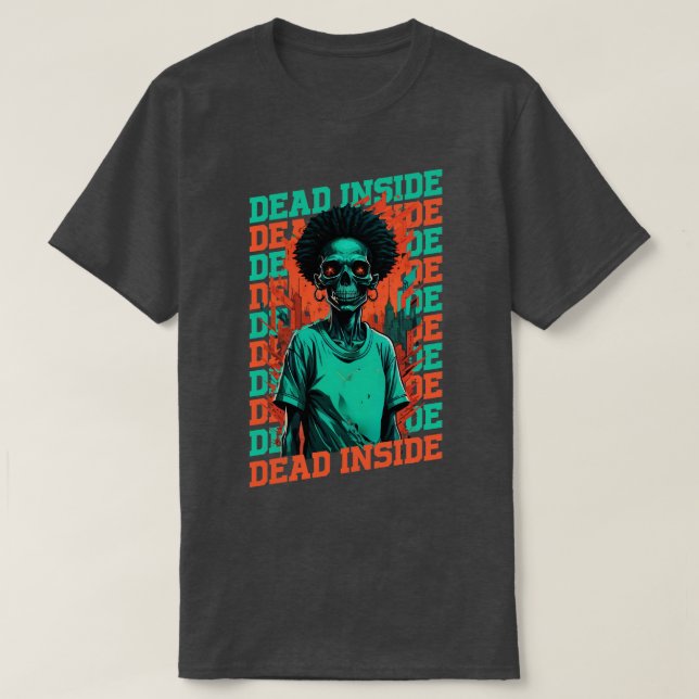 T-shirt Mort à l'intérieur de Afro Zombie (Design devant)