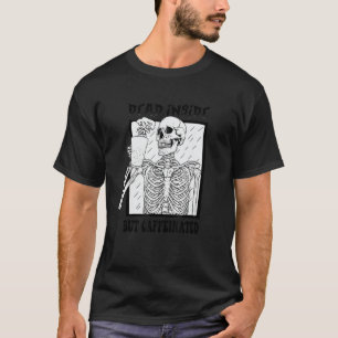T-shirt Mort À L'Intérieur Mais Caffiné Skeleton Café Homm