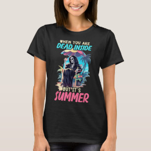 T-shirt Mort à l'intérieur Sarcastique Gothique Squelette