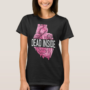 T-shirt Mort dans le coeur humain anatomique Emo carte cas