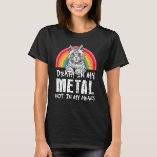 T-shirt Mort Dans Mon Métal Pas Mes Repas Chat Vintage