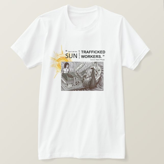 T-shirt mort d'oeil avec la citation 2 de Vannak (Design devant)