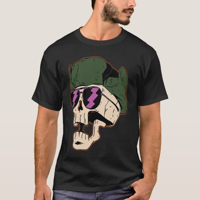 T-shirt mort du squelette du soldat (Devant)