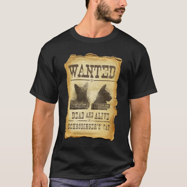 T-shirt Mort et vivant Recherchés.  Le chat de (Devant)