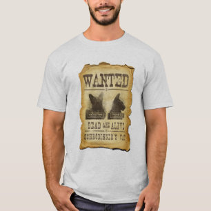 T-shirt Mort et vivant Recherchés. Le chat de