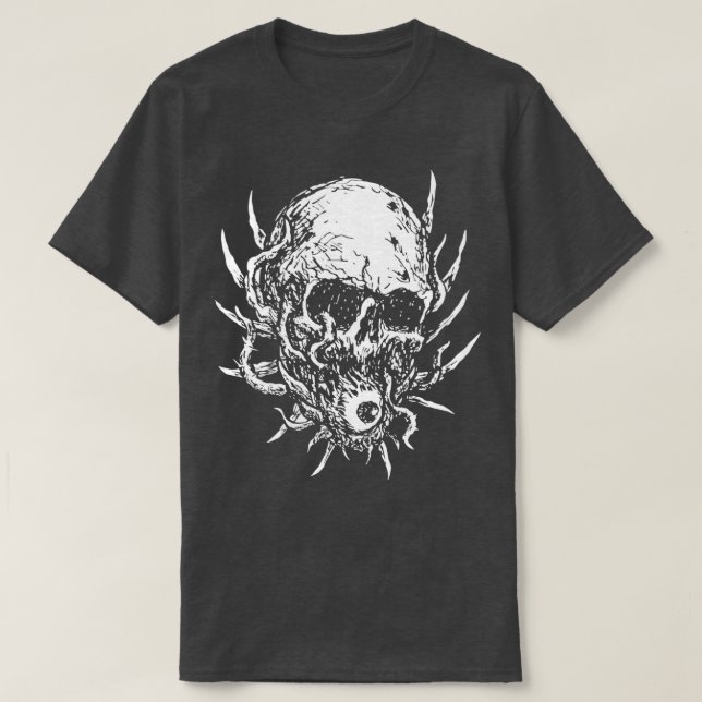 T-shirt Morte brutale Métal Vue éternelle Crâne de l'oeil  (Design devant)