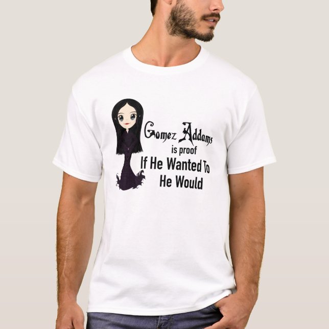 T-shirt Morticia S'Il Recherché De Chemise (Devant)
