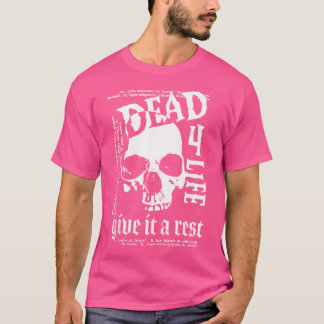 T-shirt Morts 4 Crâne Vie Perdu Goth Punk Flyer Art A