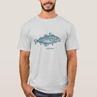 T-shirt Morues, morue, poisson, pêchant