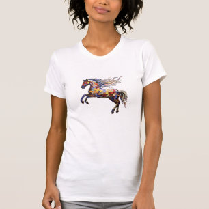 T-shirt Mosaic Horse Graphic Tee