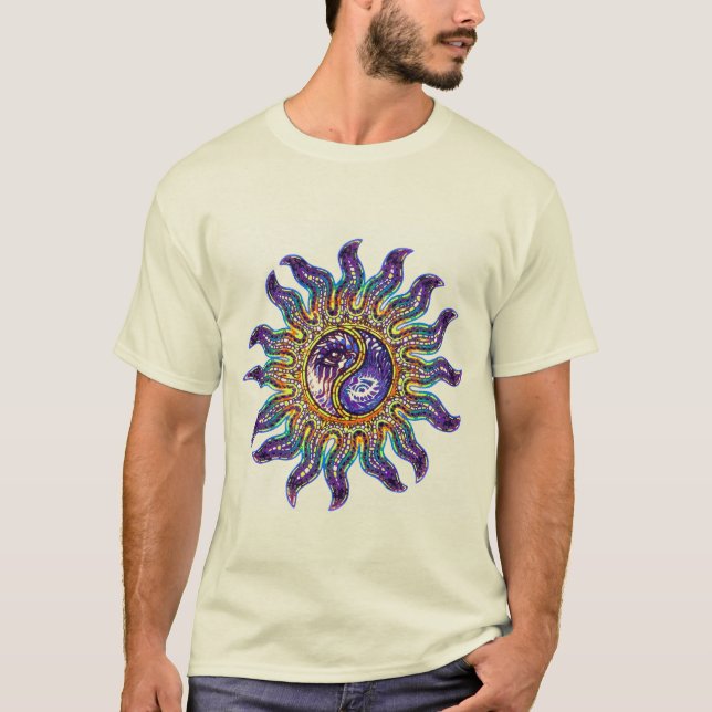 T-shirt Mosaic Yin Yang Sun (Devant)