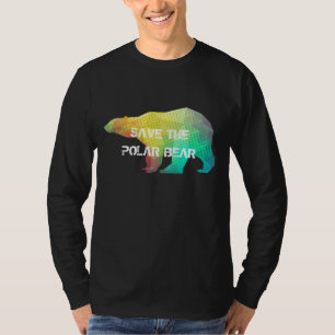 T-SHIRT MOSAÏQUE COULEUR OURS POLAIRE (SAUVEGARDER L'OURS 