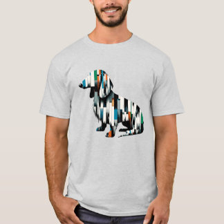 T-shirt Mosaïque Dachshund Abstraite - Tee d'art géométriq