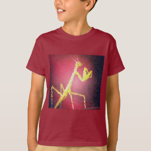 T-Shirt - Mosaïque de carreaux de mantis bordeaux