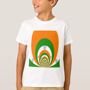 T-shirt Mosaïque de Majesté : Drapeau de l'Inde dans un ka