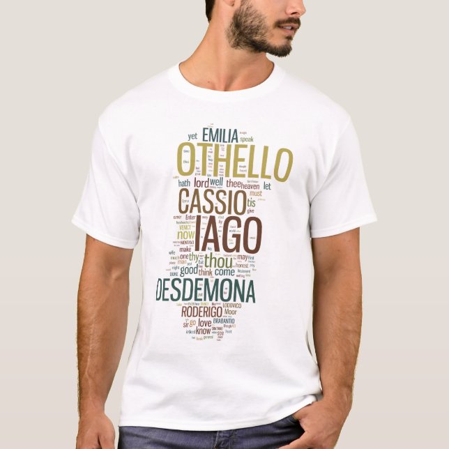 T-shirt Mosaïque de mot d'Othello (Devant)