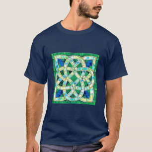 T-shirt Mosaïque de pierre céleste verte