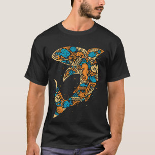 T-shirt Mosaïque de requin tropical - Vie marine