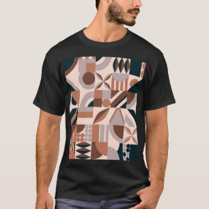 T-shirt Mosaïque géométrique colorée, arrière - plan abstr