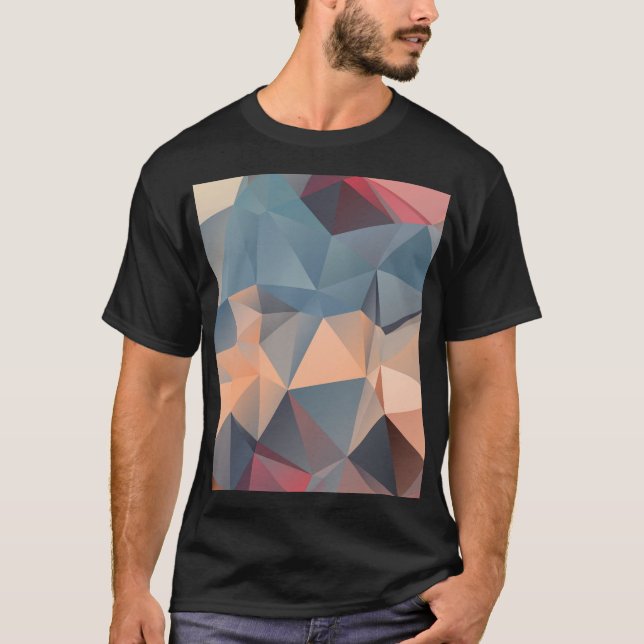 T-shirt Mosaïque polygonale : Elégance géométrique créativ (Devant)