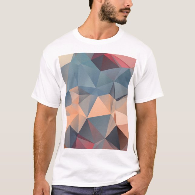 T-shirt Mosaïque polygonale : Elégance géométrique créativ (Devant)