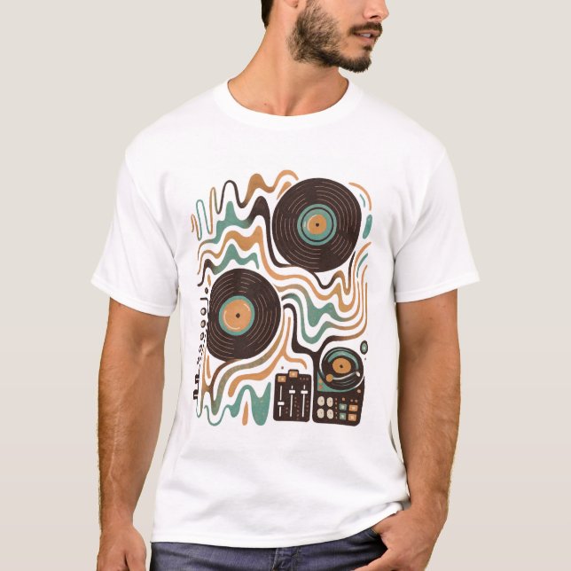 T-shirt 🎶 mosaïque sonique - Vibes DJ Abstraites (Devant)