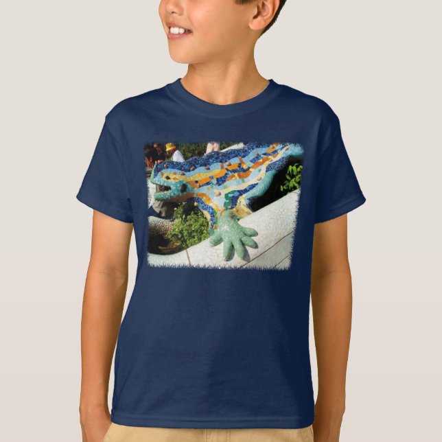 T-shirt Mosaïques de lézard de Gaudi (Devant)