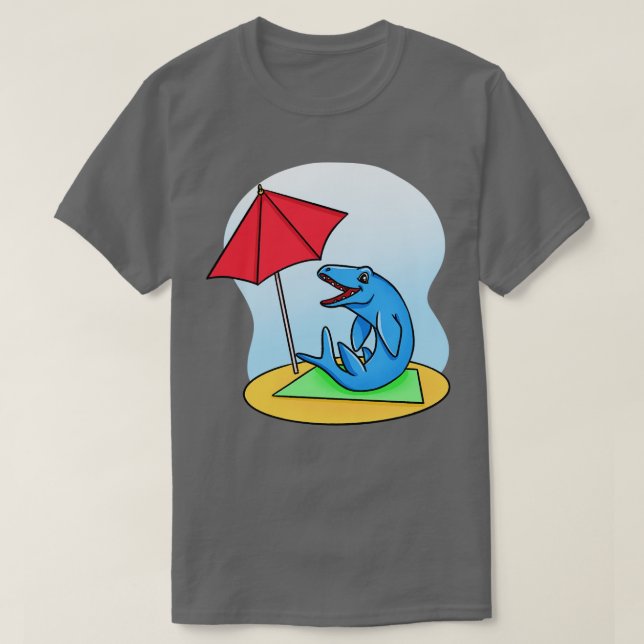 T-shirt Mosasaurus Bain de soleil (Design devant)