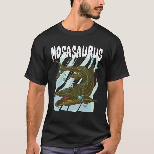T-shirt Mosasaurus - Dino Lover Dinosaur Identification (Devant)