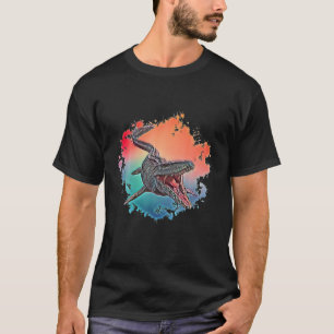 T-shirt Mosasaurus Dinosaur Motif Prehistoric Predator Des