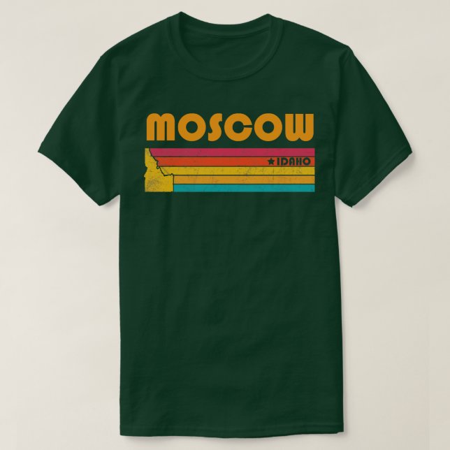 T-shirt Moscou Idaho Souvenir Vintage (Design devant)
