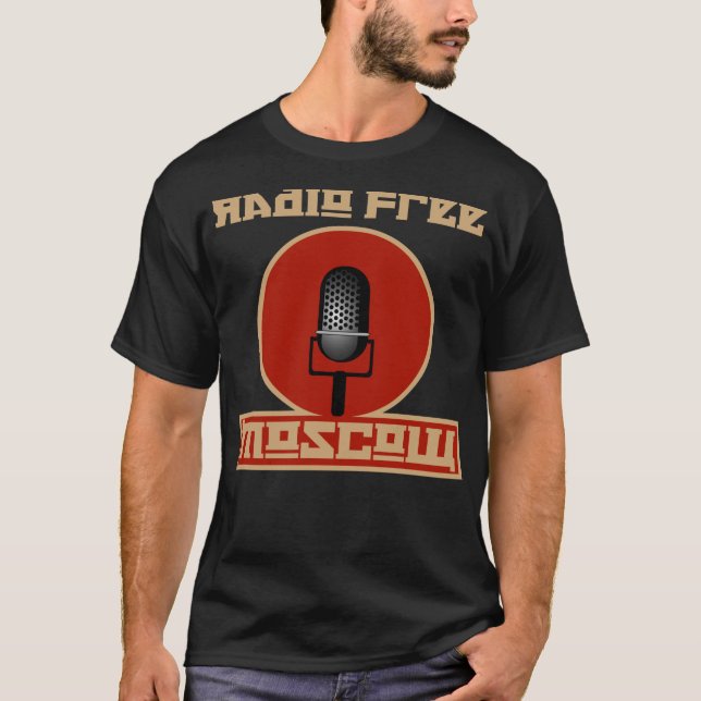 T-shirt Moscou libre par radio - lumière (Devant)