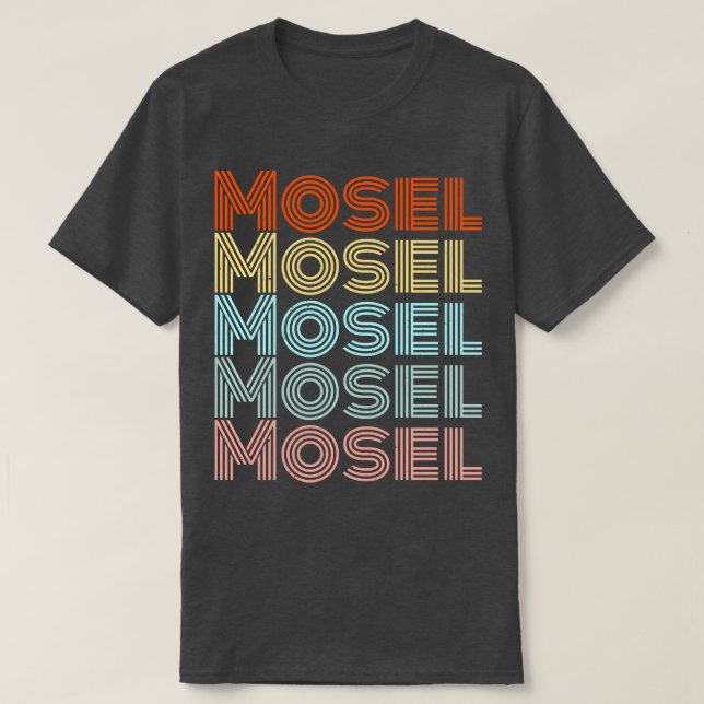 T-shirt Mosel Retro Style Pflzer Moselaner (Design devant)