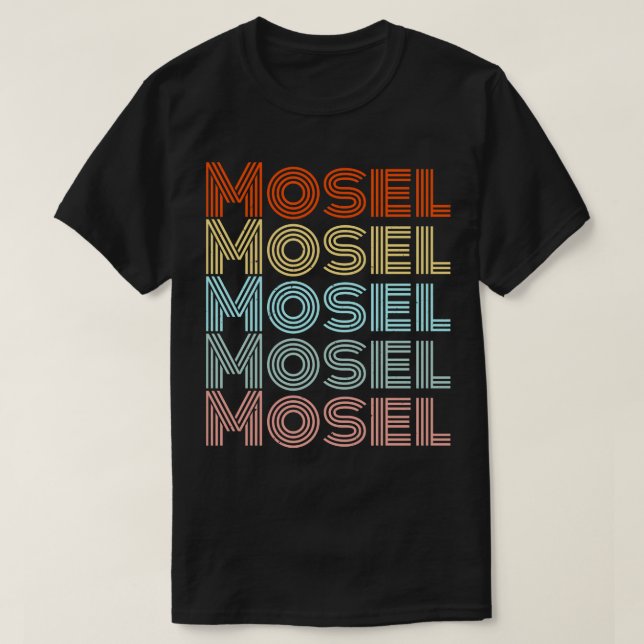 T-shirt Mosel Retro Style Pflzer Moselaner (Design devant)