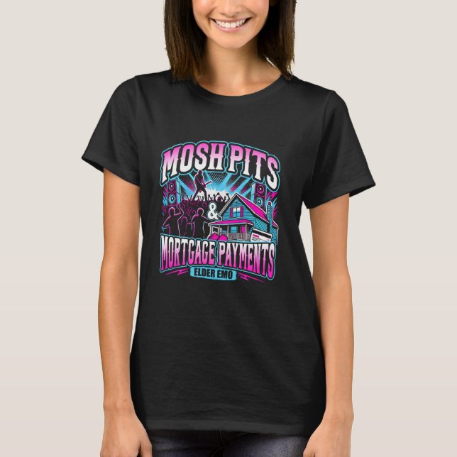T-shirt Mosh Pits & Paiements hypothécaires Elder Emo Desi (Devant)