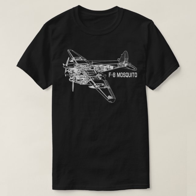 T-shirt Mosquito 2ÈME GUERRE MONDIALE Avion américain F8 R (Design devant)