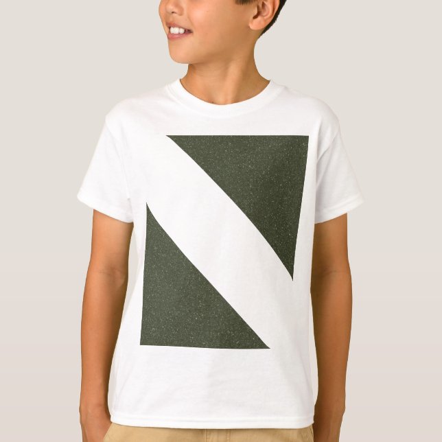 T-shirt Moss Green Bold Diagonal Kids Tee (Devant)