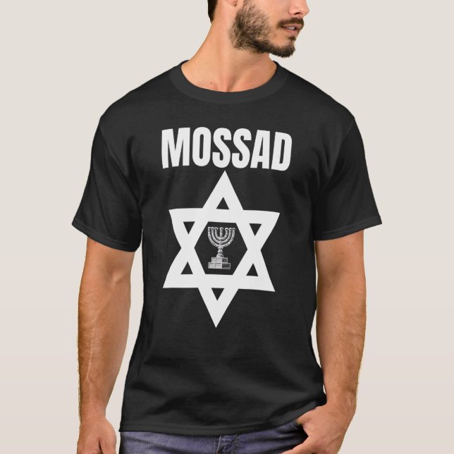T-shirt Mossad Israel Israeli Secret Service Tel Aviv Meno (Devant)