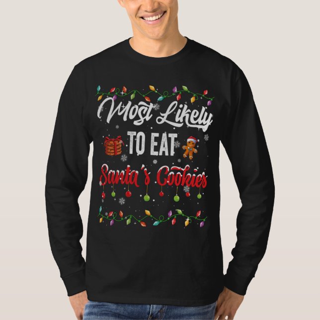 T-shirt Most Likely To Eat Santas (Devant)