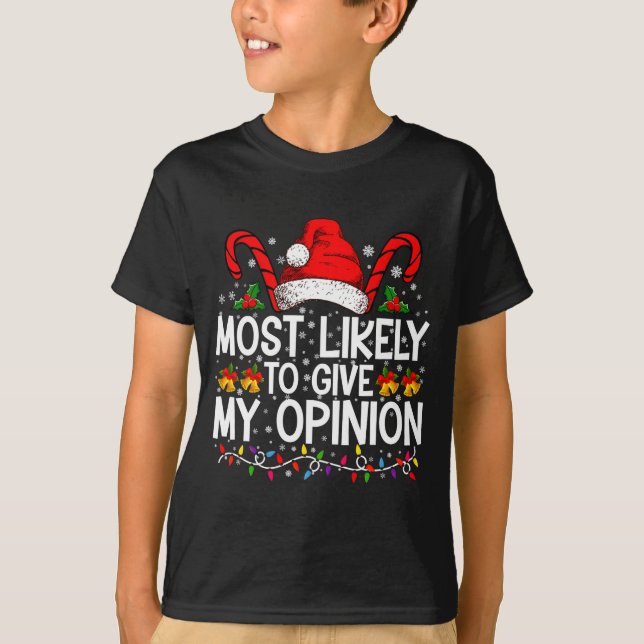 T-shirt Most Likely To Give My Onion Funny Christmas  (Devant)