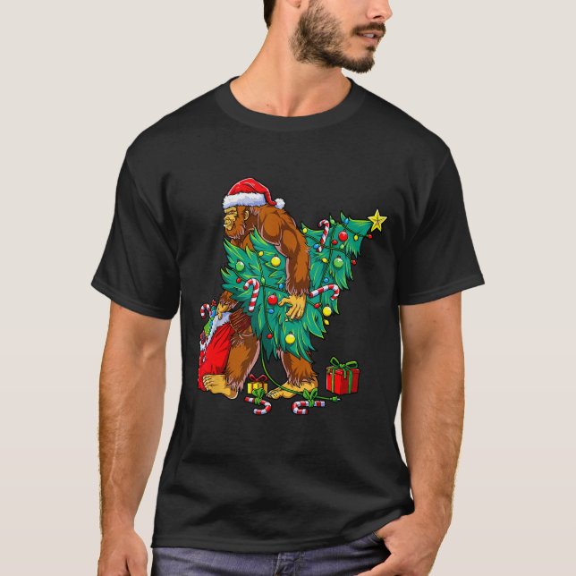 T-shirt Most Wonderful Christmas Co Bigfoot Christmas Tree (Devant)