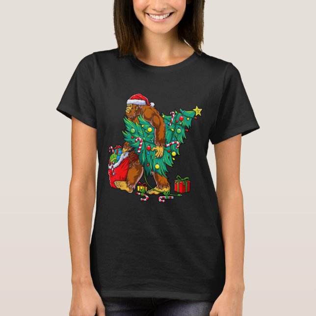 T-shirt Most Wonderful Christmas Co Bigfoot Christmas Tree (Devant)
