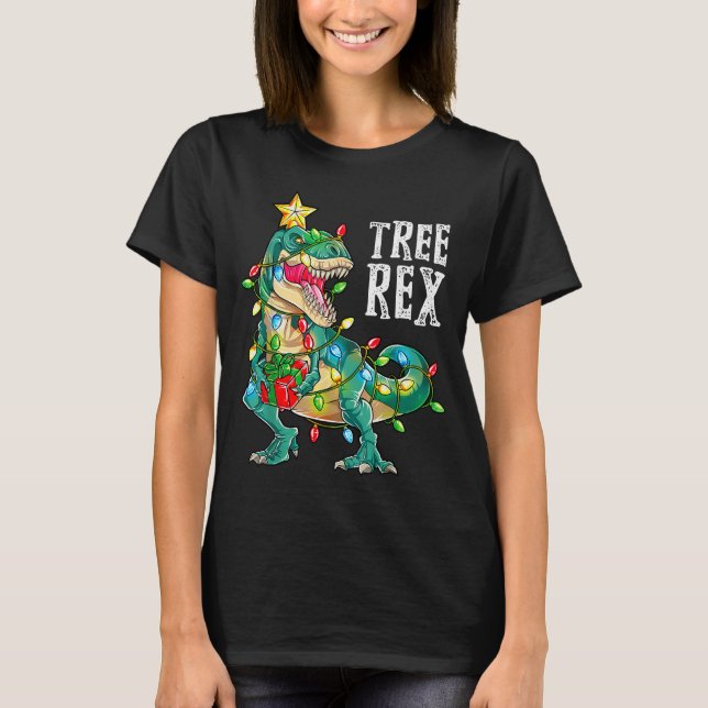 T-shirt Most Wonderful Christmas Co Dinosaur Christmas Tre (Devant)