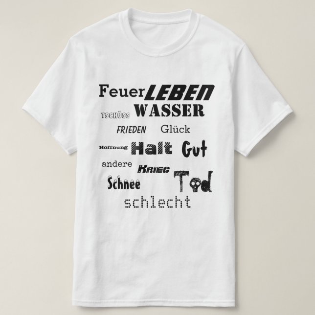 T-shirt Mot allemand Cloud (Design devant)