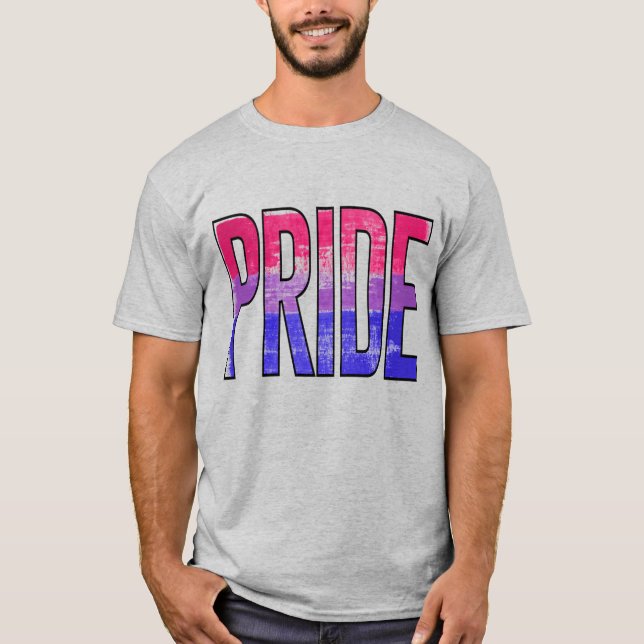 T-shirt Mot Bisexuel Fier (Devant)