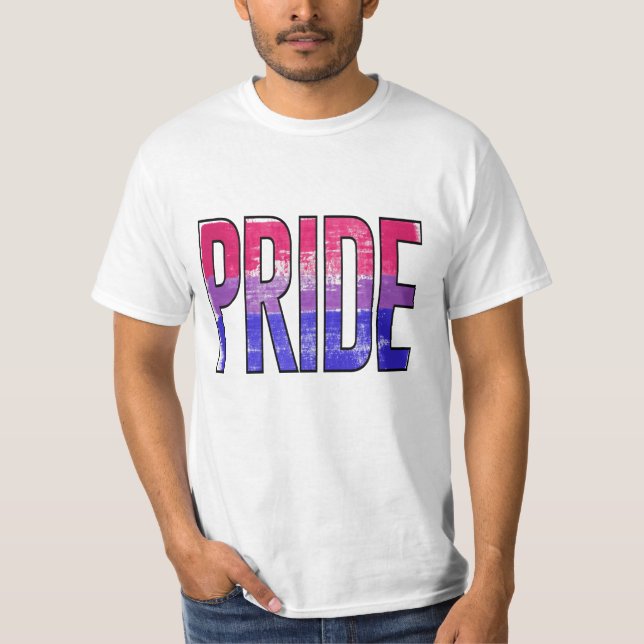 T-shirt Mot Bisexuel Fier (Devant)