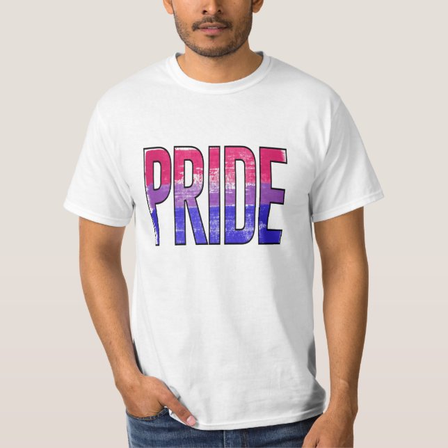 T-shirt Mot Bisexuel Fier (Devant)