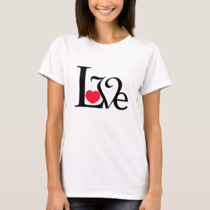 T-shirt Mot d'amour de coeur